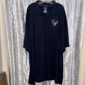 Fanatics Houston Texans Blue Polo with Team Emblem Men’s Size 6XL 🔥 YB8
